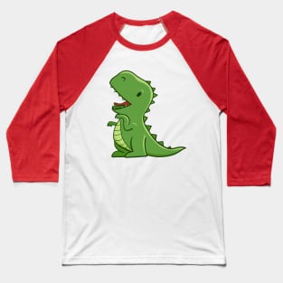 Little T-Rex Baseball T-Shirt